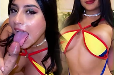Colombiana fazendo sexo com o seu namorado